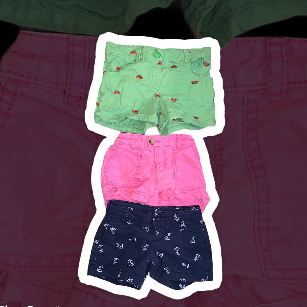 Oshkosh lot of 3 shorts sz 4  crazy 8 faded glory